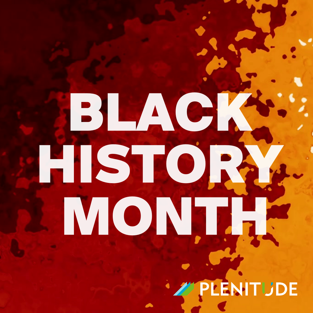 Black history month text on colourful background