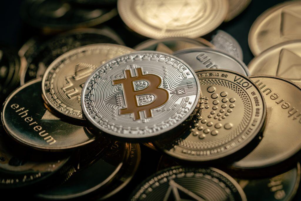 pile of Bitcoin coins