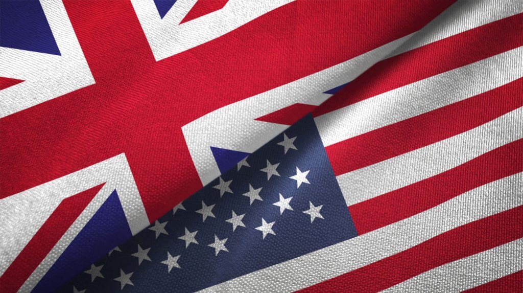 UK and US flag 